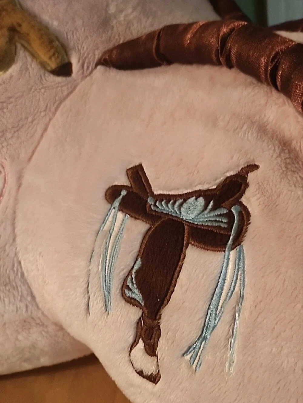 Pink 'I Love Horses' Plush Back Rest Pillow